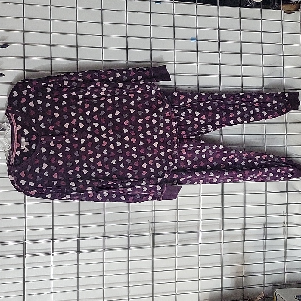 Secret Treasures Girls PJ'S Size M 8-10 Purple and Pink Hearts 💖